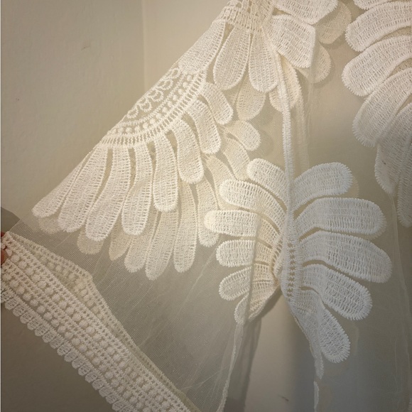 Cream Crochet Kimono Cardigan - Picture 4 of 4